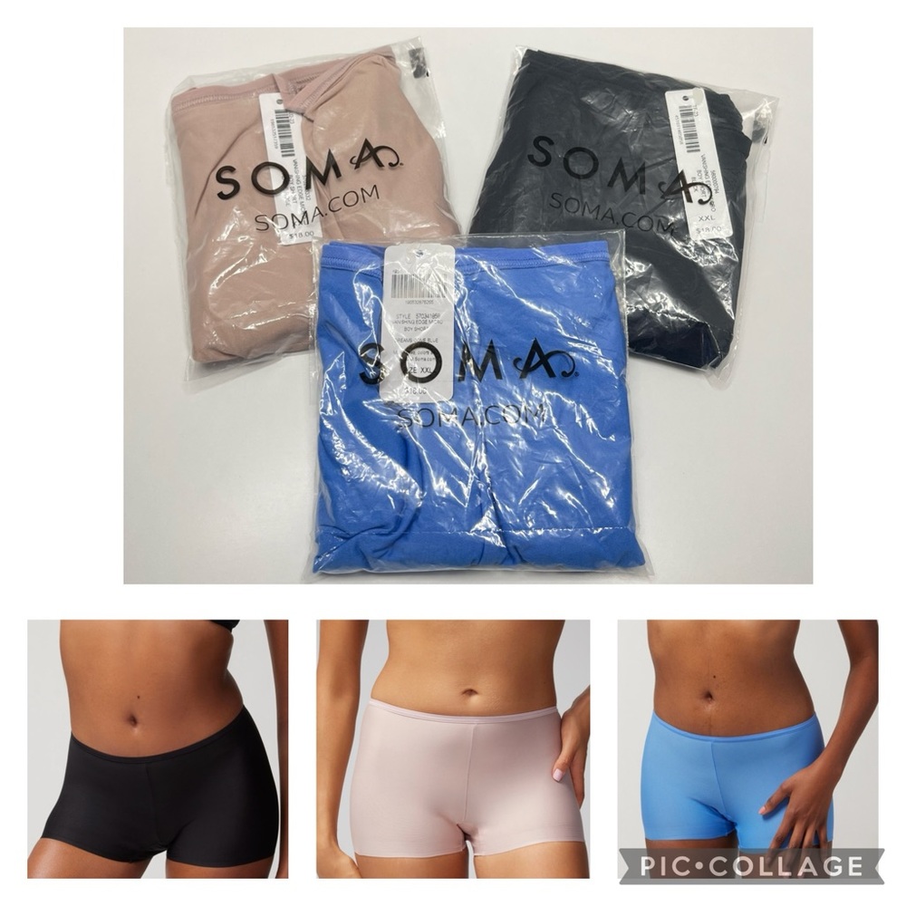Soma Vanishing Edge Microfiber Boyshort Bundle of 3-XXL-NWT
